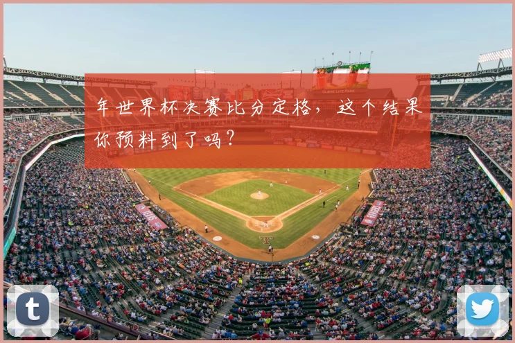 年世界杯决赛比分定格，这个结果你预料到了吗？